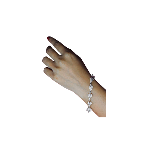 Silver Leaf Charm Bracelet